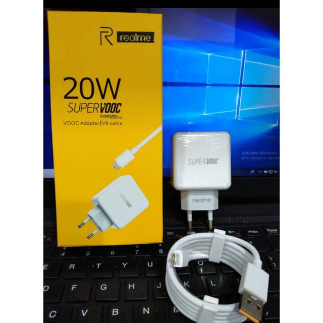 Charger Realme 5 5i Type C Travel Charger Super Vooc Original