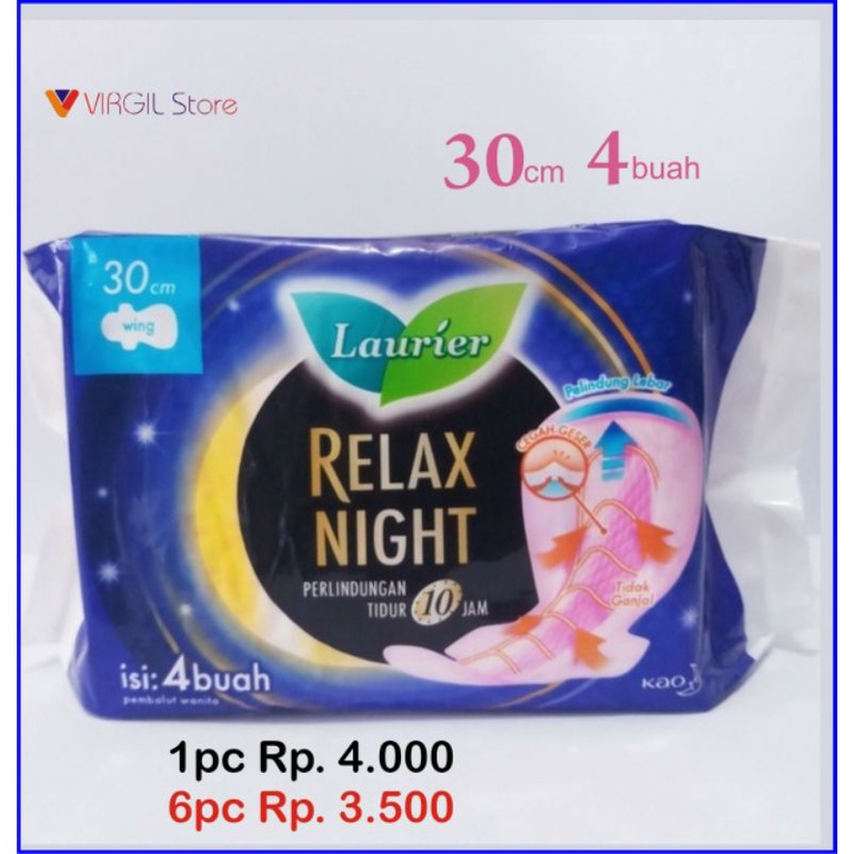 Laurier relax night 30cm isi 4 buah