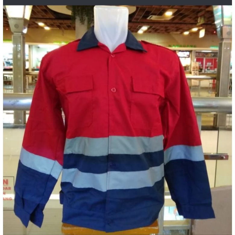 werapack atasan kerja pria/baju safety/fashion pria/seragam mekanik bengkel/montir/operator
