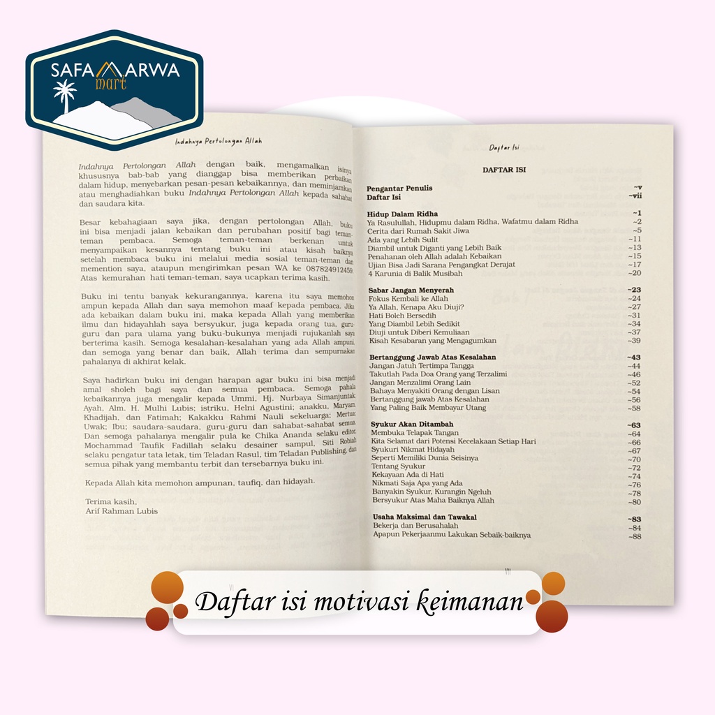 BUKU MOTIVASI ISLAM-INDAHNYA PERTOLONGAN ALLAH (ARIF RAHMAN LUBIS)-2