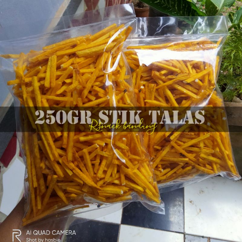 

cemilan keripik talas stik asin gurih 250gr