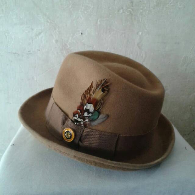 TOPI LAKEN BROWN - TOPI FEDORA - TOPI IMPOR - TOPI KULIT - FEDORA