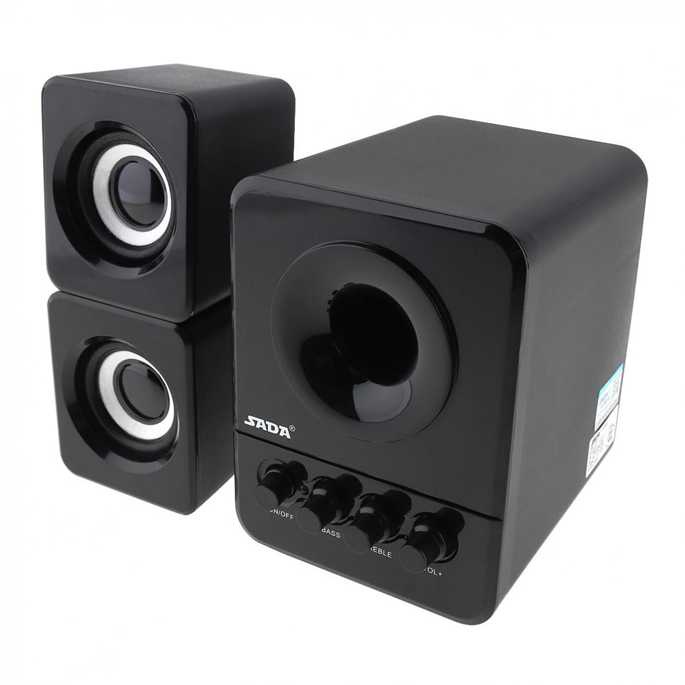 Speaker Stereo 2.1 with Subwoofer &amp; USB Power / Speaker Aktif Karaoke Gmc Multimedia Subwoofer Portable Mini Usb Non Bluetooth / Spiker Aktif Super Bass / Speaker Kabel Laptop Pc Komputer Hp Handpone Smartphone Gaming Rgb Mini Asus Advace Super Bass Murah