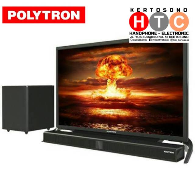 LED TV POLYTRON 32inch + SOUNDBAR