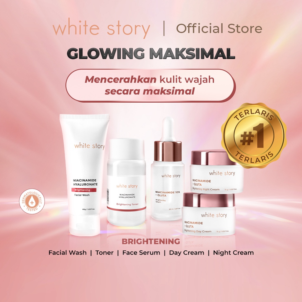 white story paket wajah brightening   serum