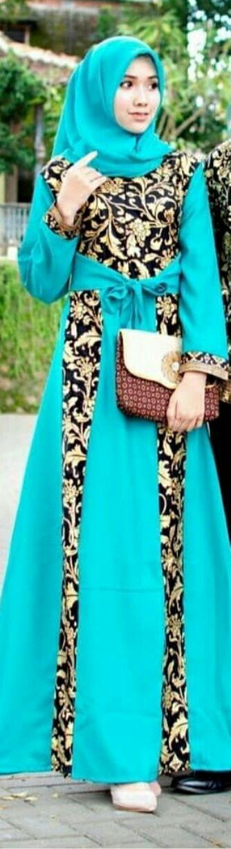 Batik Couple Gamis Prada Balotelli Hem Batik Pria Kembang Bakung Batik Pekalongan Batik Indonesia