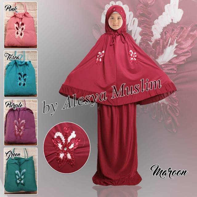 Mukena anak spandek korea