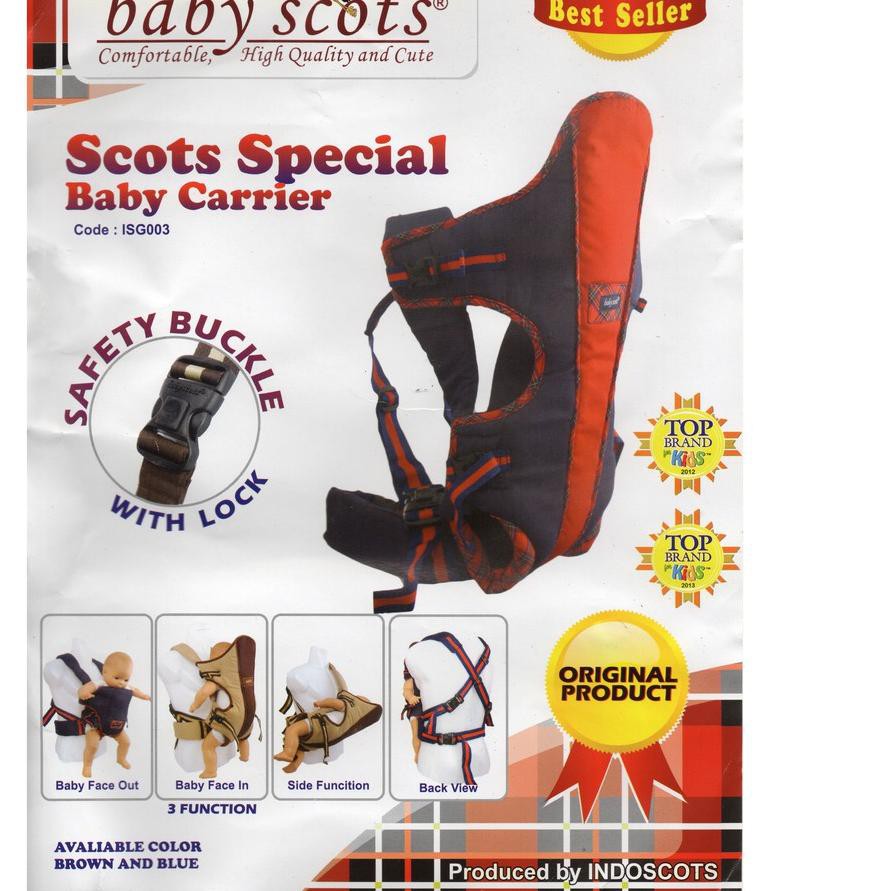 CLZ Gendongan Bayi Baby Scots / Gendongan Anak 3 Fungsi / Baby Carrier terbaru