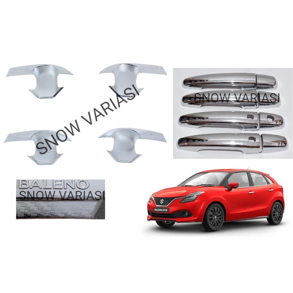 Paket Outer Handle Cover Baleno Hatchback 2017 2021 Hitam Chrome