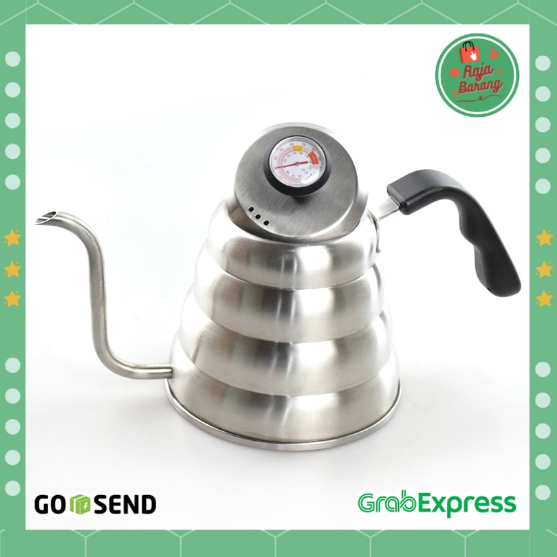 Aksesoris Caffe-Coffe Maker Pot Drip Kattle Teko 1.2L with Thermometer