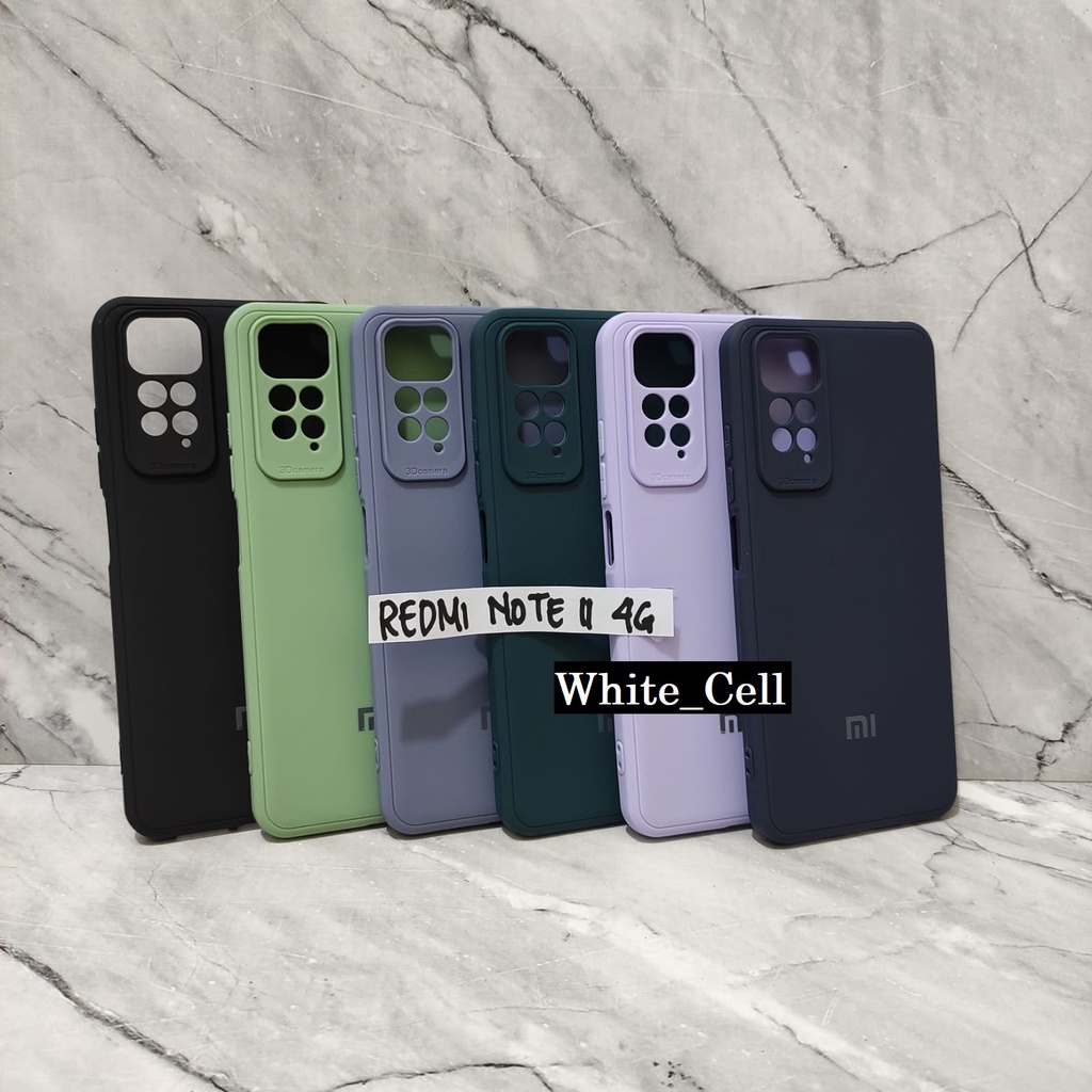 Redmi 10 Note 11 Note 11 Pro Note 8 Note 8 Pro Note 9 Note 10 Soft Case Candy Warna Warni Macaron Protector 3D Camera Logo Silicon White_Cell