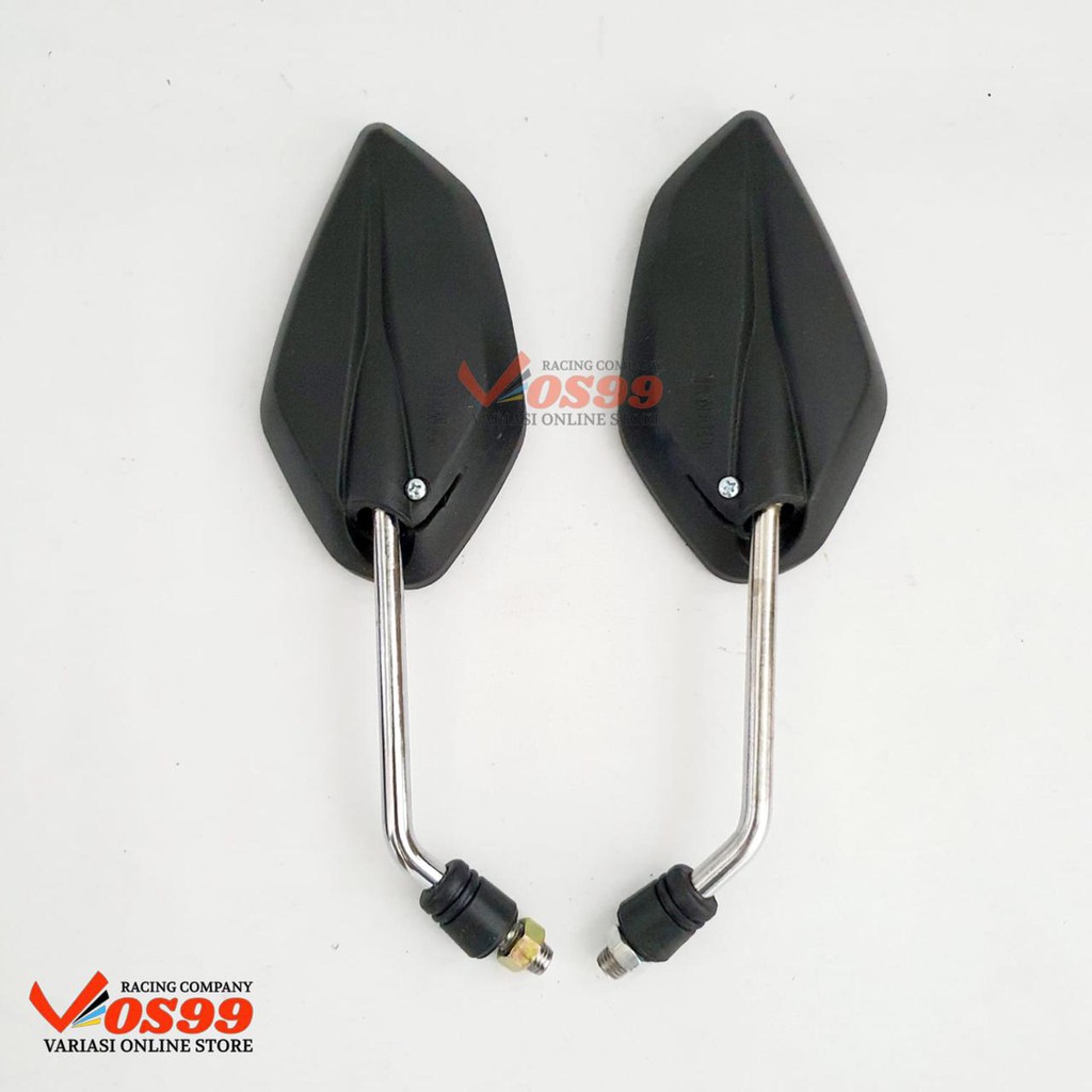 SPION JUPITER STANDAR TANGKAI CROME &amp; HITAM PANJANG GAGANG 16CM MODEL JUPITER Z HITAM POLOS DRAT YAMAHA