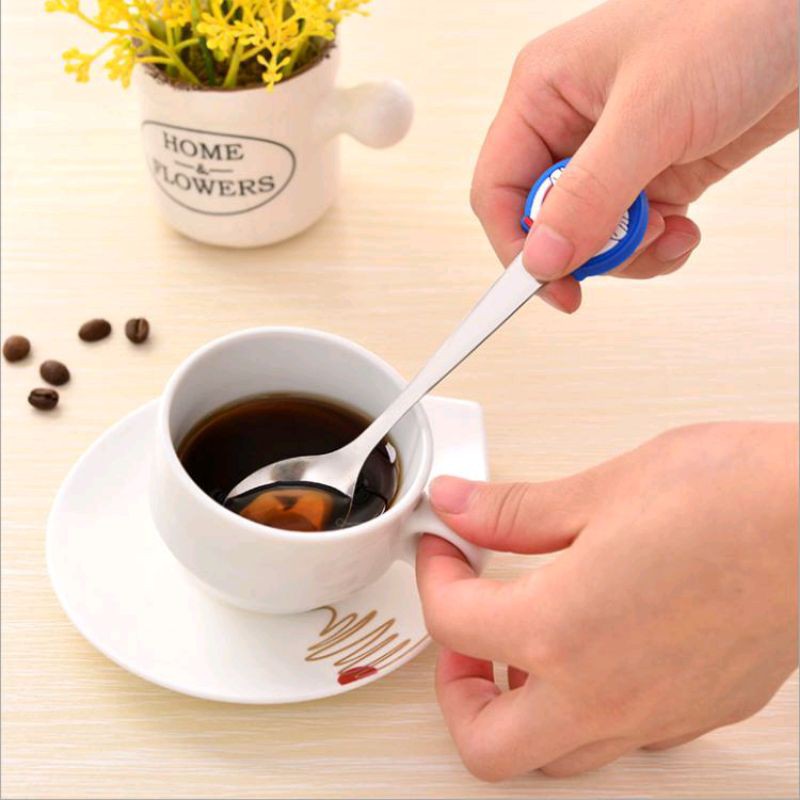 Sendok teh mini karakter sendok kecil kartun tea spoon stainless steel sendok anak motif kartun peralatan makan anak