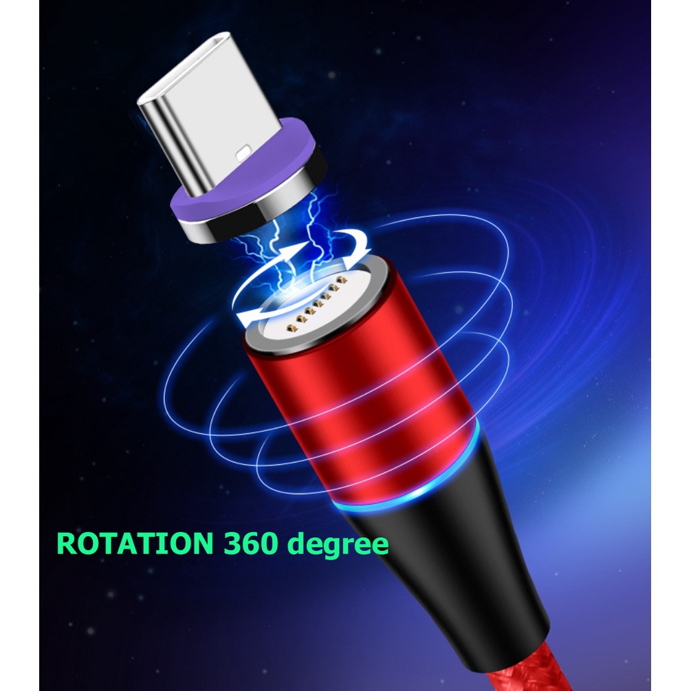 Kabel Data Charger Magnet 5A Rotasi 360 Derajat 7 Pin