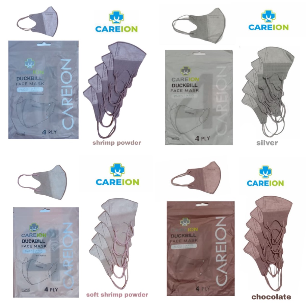 MASKER DUCKBILL DEWASA CARE ION MASKER EARLOOP RAINBOW CAREION ISI 10