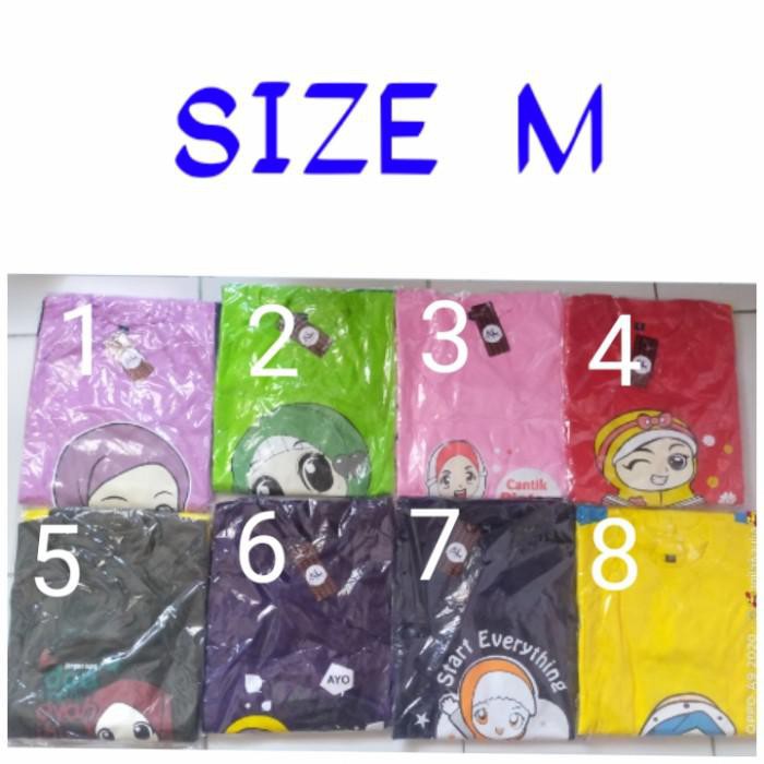 BAJU MUSLIM ANAK PEREMPUAN /GAMIS KAOS MUSLIM ANAK 3-9 TAHUN - PILIH MOTIF, S