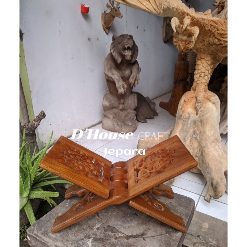 Rekal Alquran Dari Kayu Jati Asli