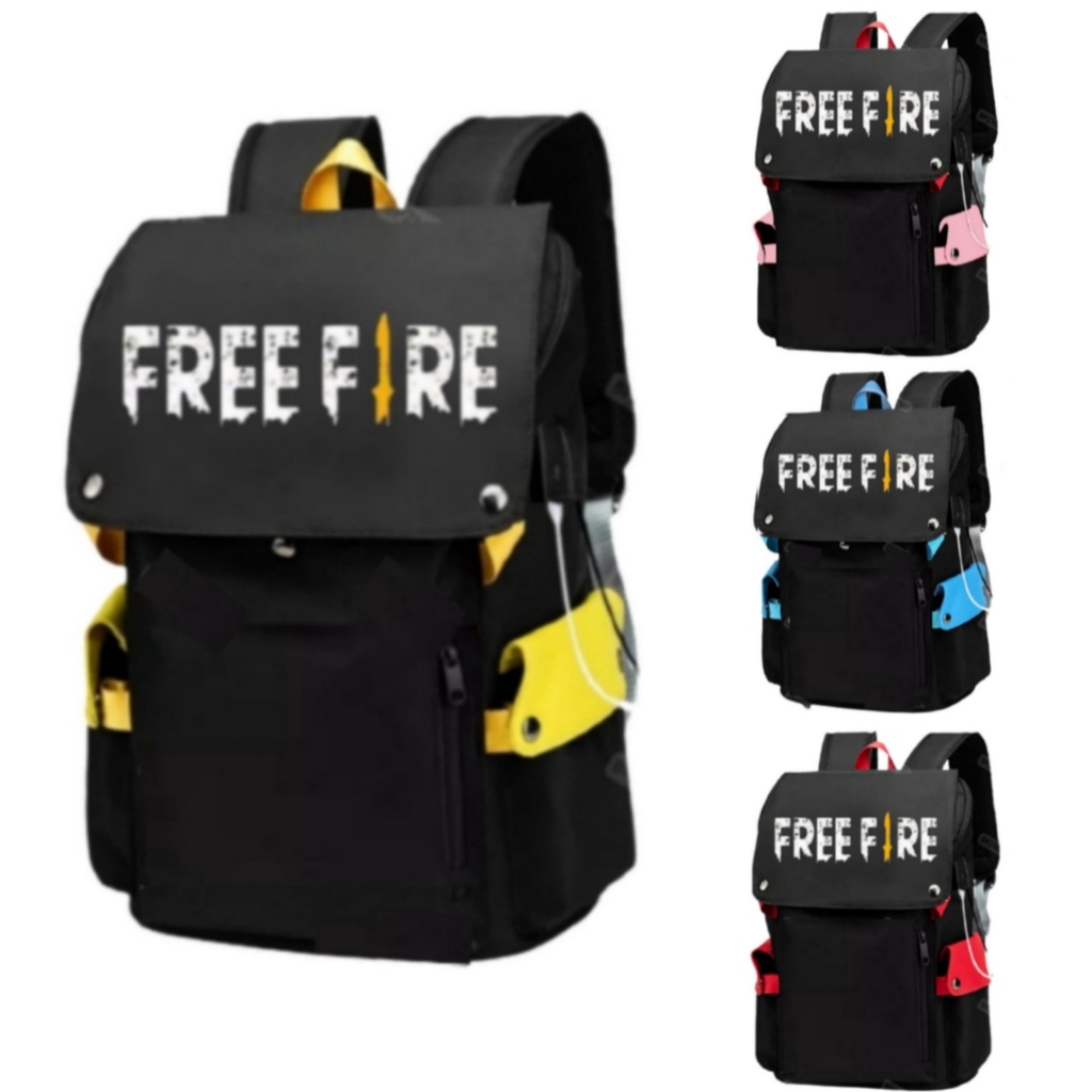 Tas Ransel Anak Sekolah Laki - Laki SMP TK SD Karakter Free Fire