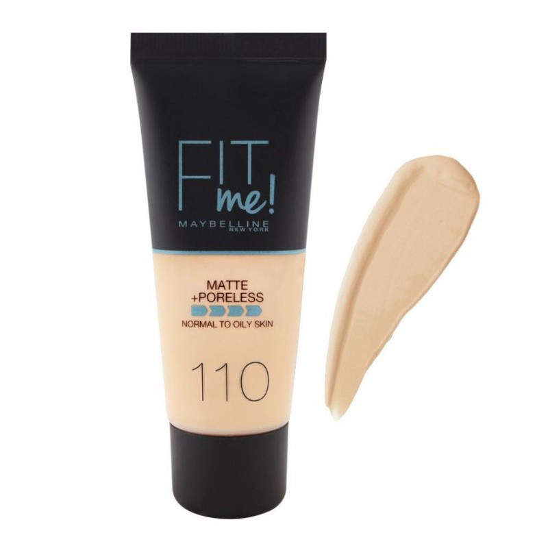 Foundation Tube Fit Me 110 115 120 / Maybelline Fit Me Matte + Poreless Liquid Foundation 18ml - TUB