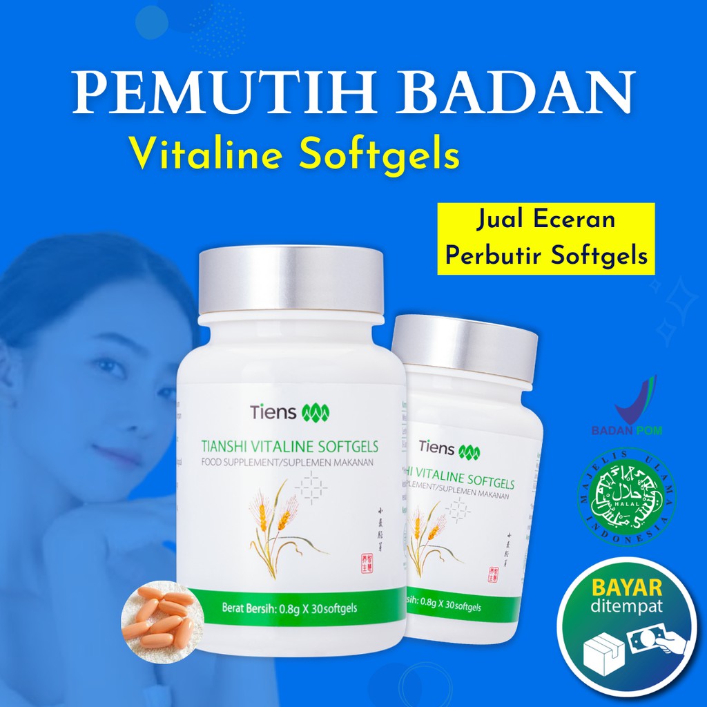 Vitaline Tiens Suplemen Pemutih Badan Terbaik Di Dunia Ampuh Mencerahkan Kulit Seluruh Tubuh