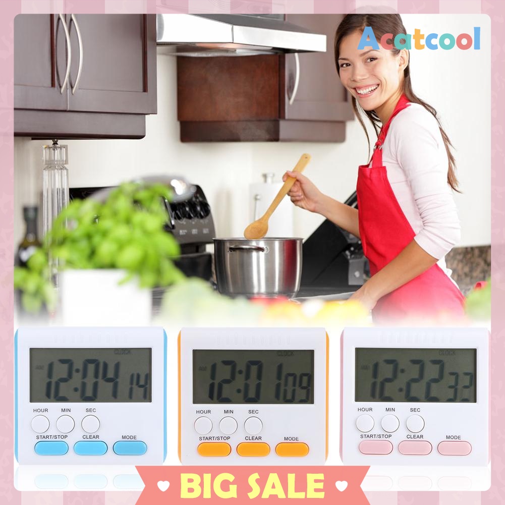 Multi-function Electric LCD Digital Kitchen Timer Alarm Count Up Down Clock