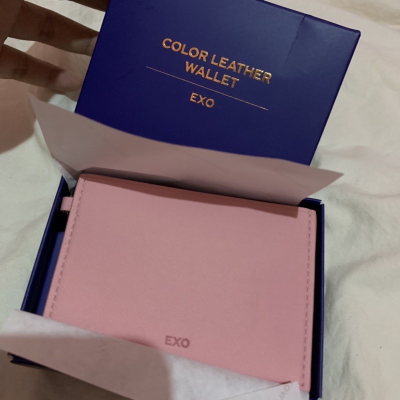 EXO LEATHER WALLET DOMPET CARD HOLDER SM GOODS OFFICIAL SEALED
