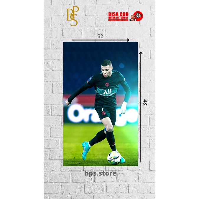 POSTER KYLIAN MBAPPE - FOTO MBAPPE - POSTER SEPAKBOLA - WALLDECOOR - HIASAN DINDING - HIASAN KAMAR -