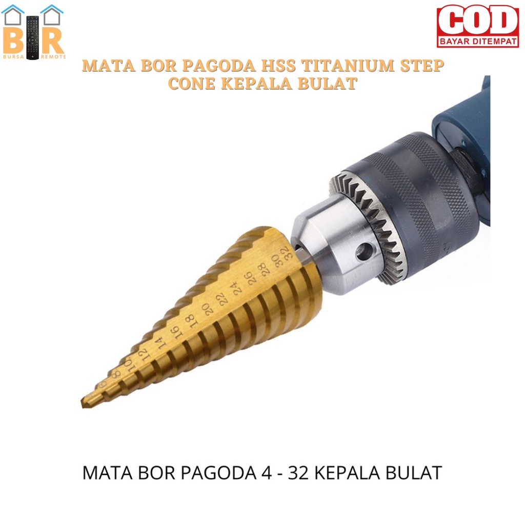 Jual Mata Bor Pagoda Spiral Besi Kuningan Kayu Plastik Step Drill ...