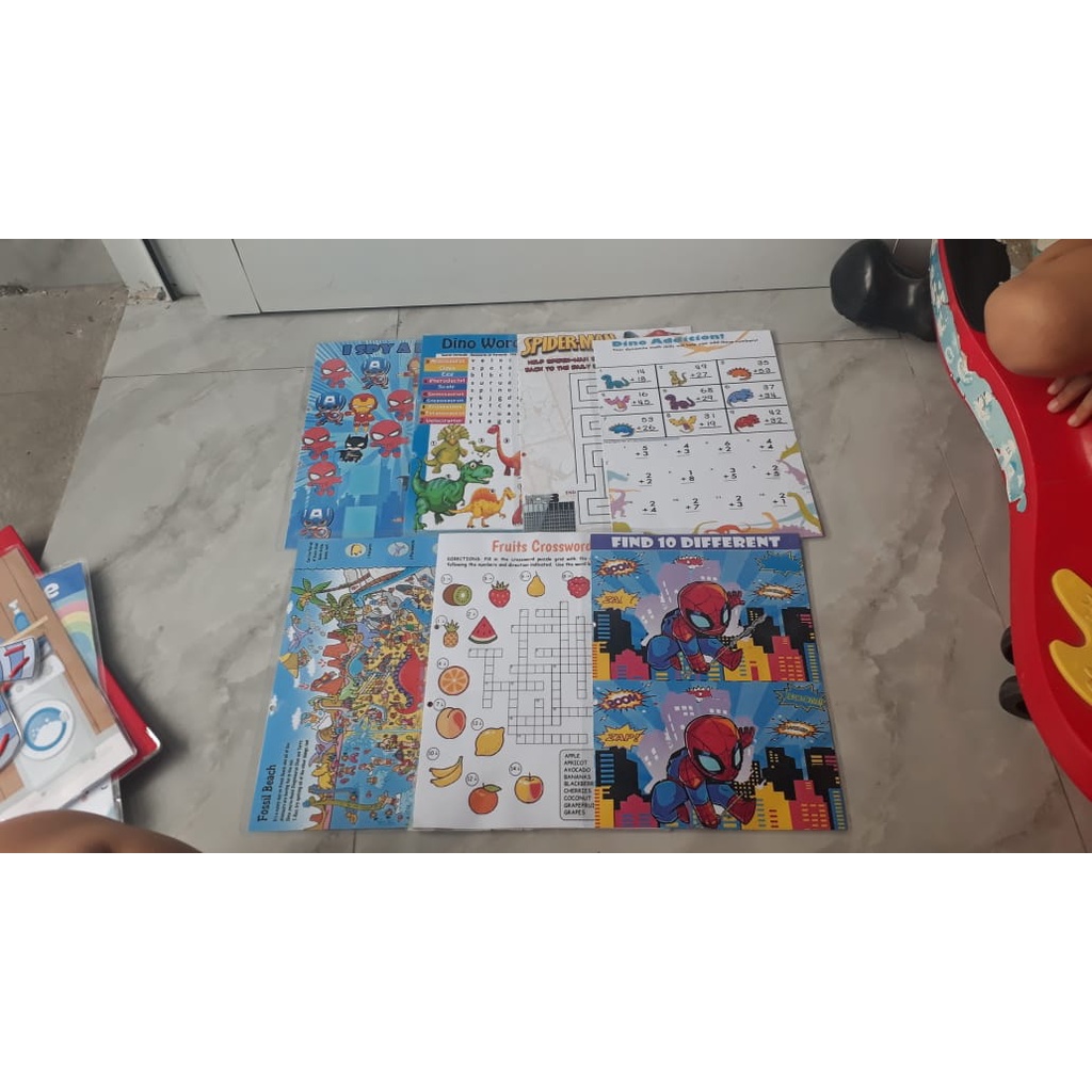 Buku aktivitas anak / Busy Book / edukasi kid / buku belajar / maze/ body part / superhero / dinosaurus / dokter / koki / pizza / mainan / cewek dan cowok / cabut tempel / boy and girl for 2 - 7 years old