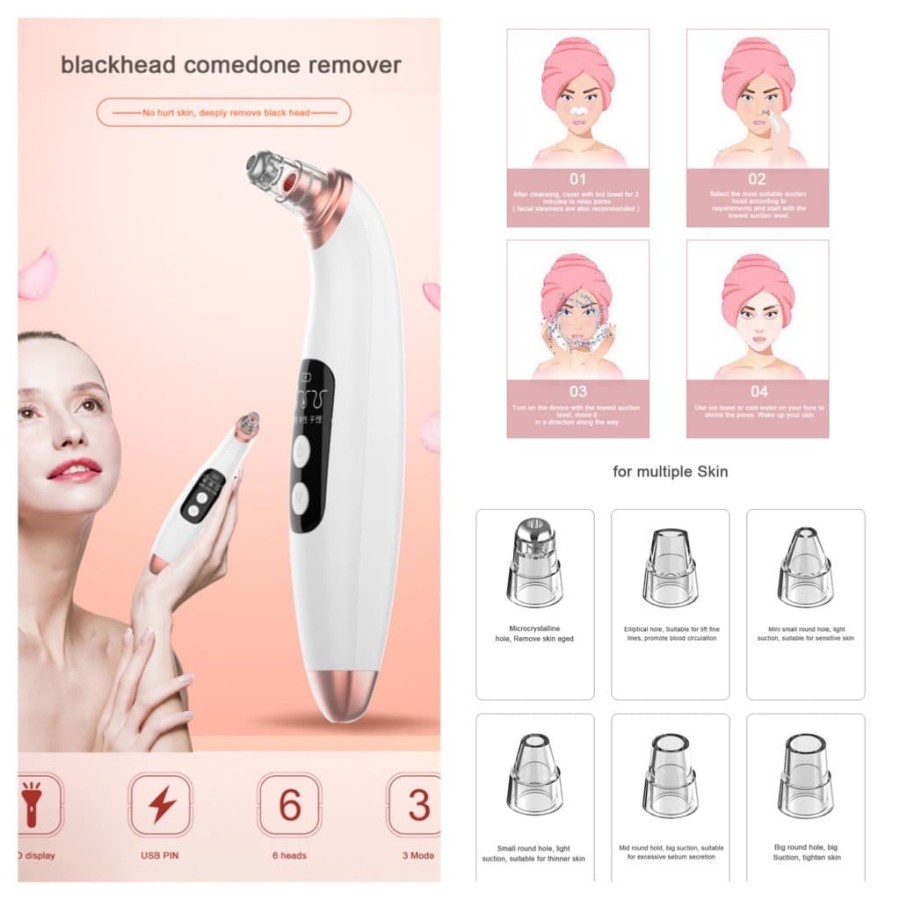 Alat Pembersih Penyedot Komedo Elektrik Blackhead Remover Suction