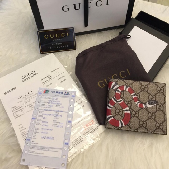 real gucci snake wallet