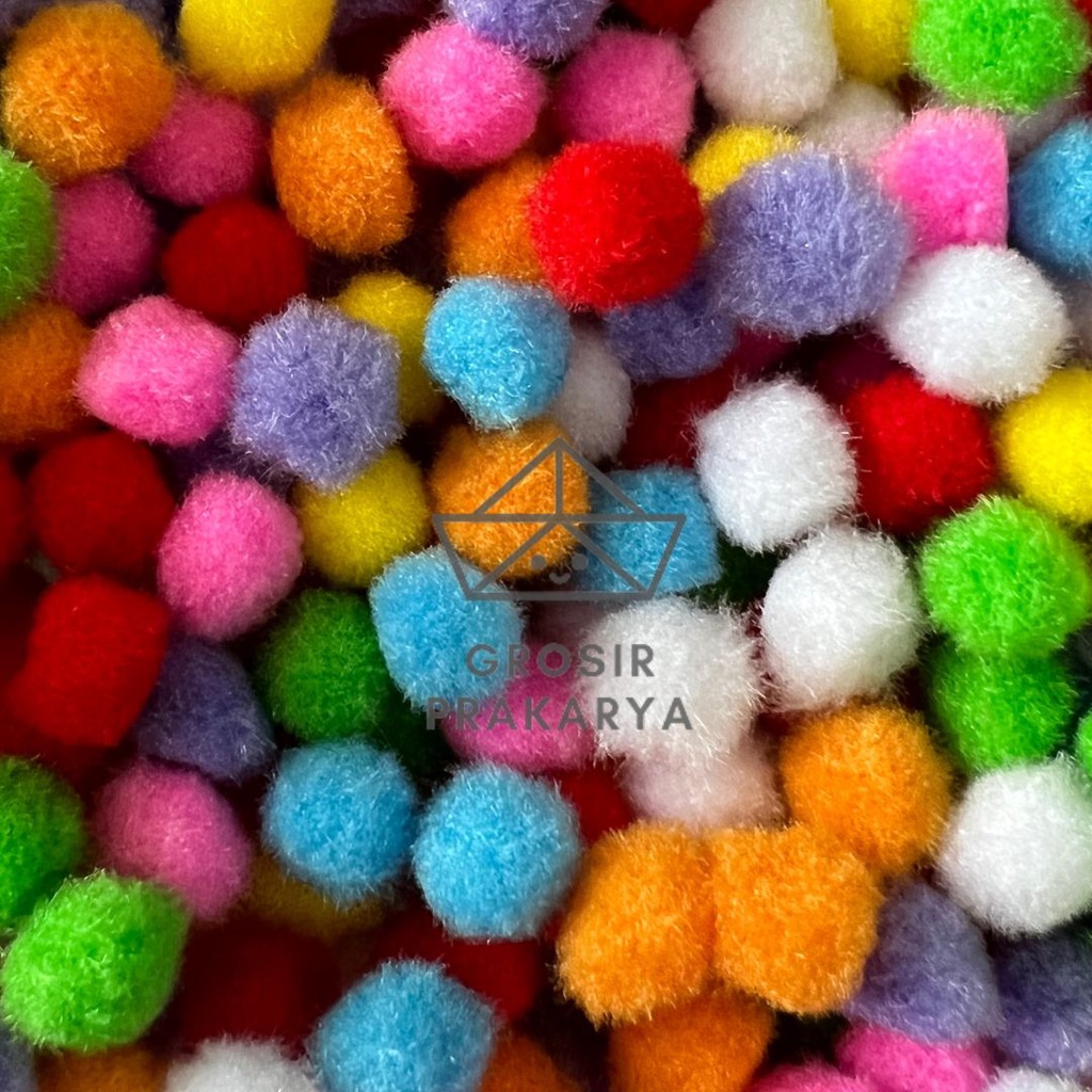 Pompom Aksesoris Warna Warni Ukuran 10mm 1 Plastik Isi 10pcs Bahan Kerajinan Tangan Anting Bando Gantungan Kunci Dekorasi Aksesoris Keychain Accessories Good Quality Crafting Perlengkapan Kesenian Art Grosir Prakarya Malang