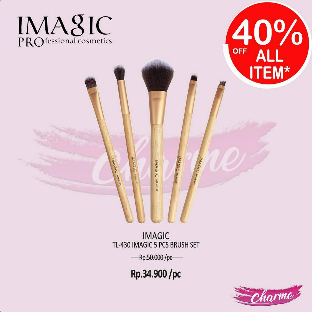 (READY &amp; ORI) IMAGIC 5 pcs Brush Set Kuas Makeup TL430 TL 430