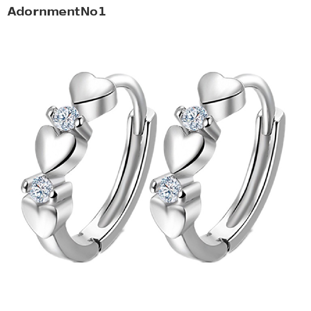 (AdornmentNo1) Anting Magnet Bentuk Hati Warna Silver Untuk Terapi