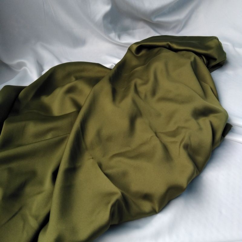 Rok Lilit Polos Satin Silk Premium Wrap skirt  Free ring-Army