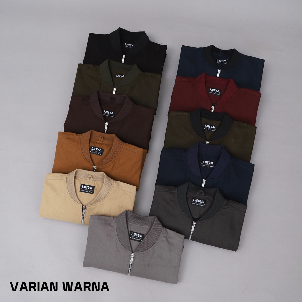 Libra Jaket Canvas Bomber Pria Premium-1