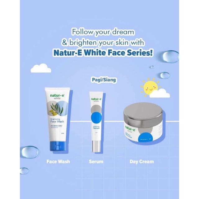 NATUR E WHITE BRIGHTENING FACE SERIES WITH GLUTATHIONE - DAY CREAM / NIGHT CREAM / FACE WASH / SERUM / HAND AND BODY SERUM