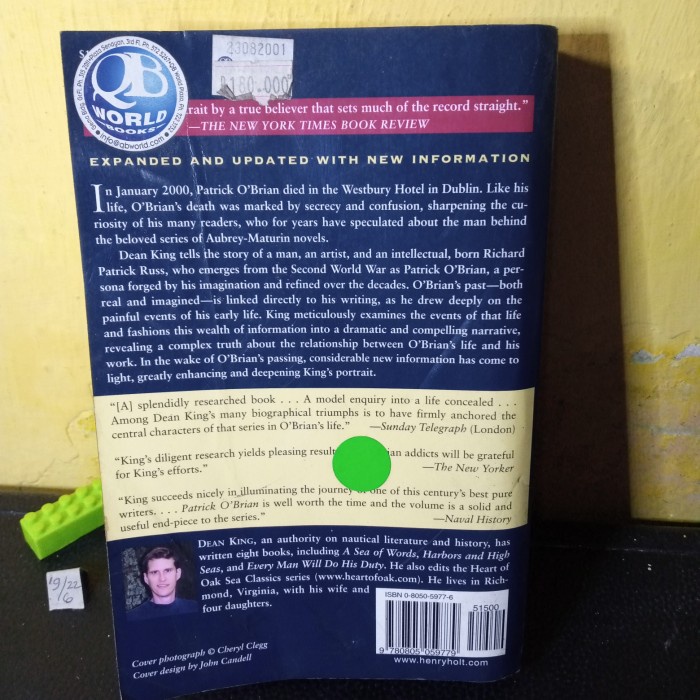 buku bahasa Inggris a life Patrick obrian Dean king 400 hal