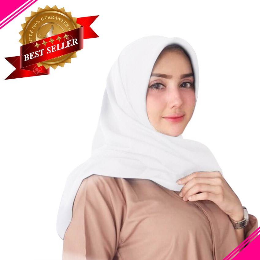 Jilbab Voal Polos Putih / Jilbab Voal Segi Empat / Jilbab Voal Anti AIr / Jilbab Voal Umama