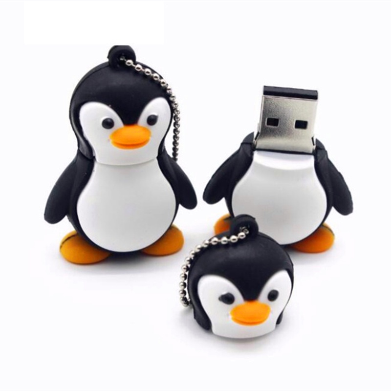 Flash Disk USB 2.0 1TB Kecepatan Tinggi Bentuk Kartun Penguin / Kucing / Burung Hantu