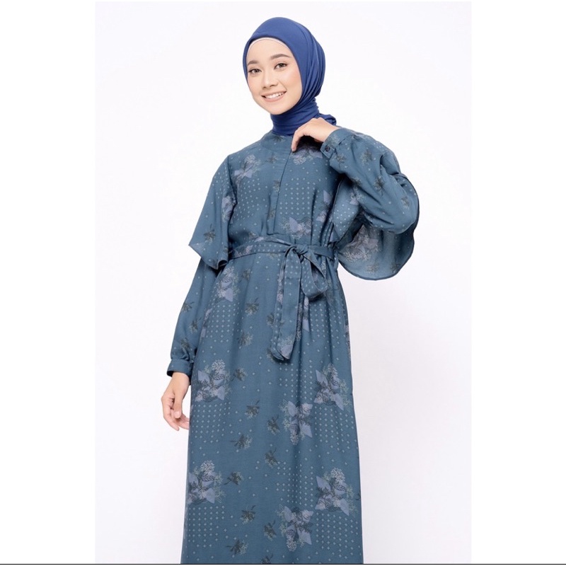 Zaskia Mecca ZM - Yuki Navy Gamis - Romansa Khatulistiwa Edisi Bunga Asoka