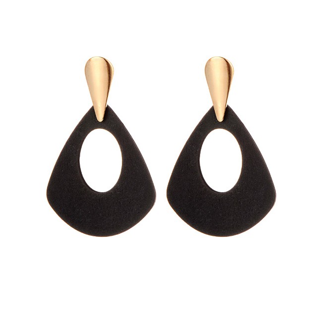 LRC Anting Tusuk Fashion Geometric Shape Design Hollow Out