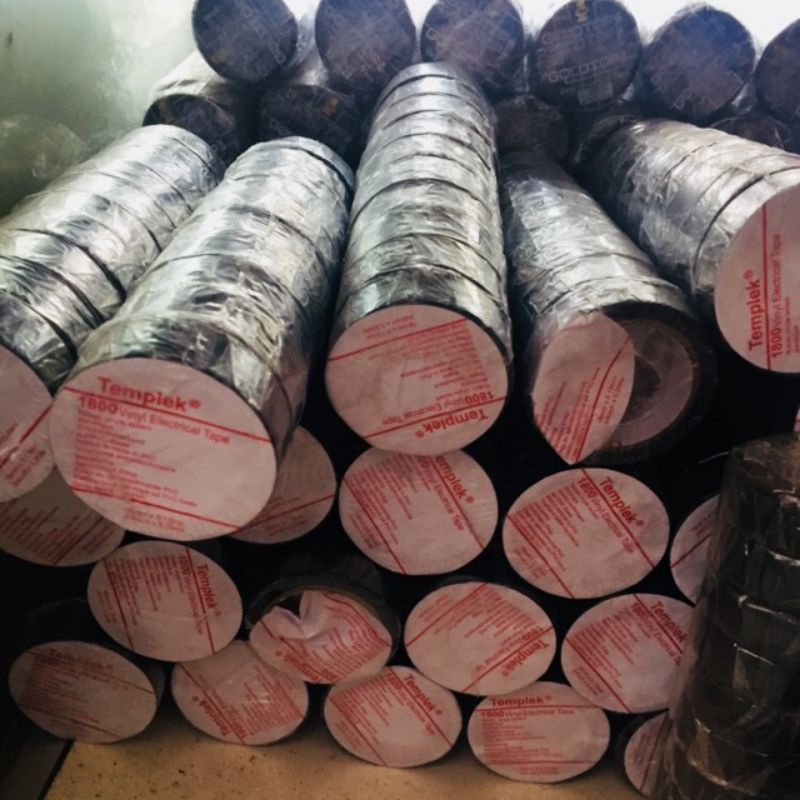 Solasi Listrik Hitam ISOLASI HITAM TEMPLEK 1800 VINYL ELECTRICAL TAPE