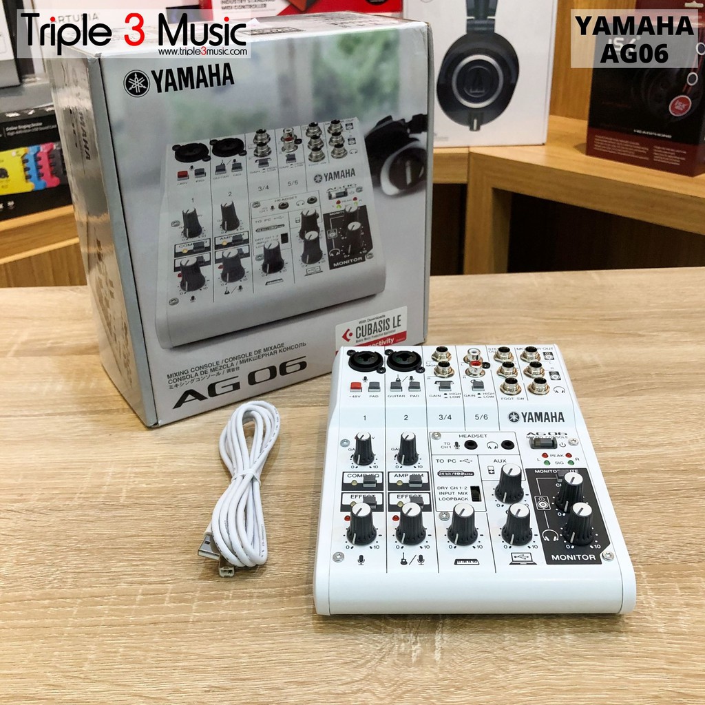 Yamaha AG06 AG 06 Mixer USB With Audio Interface Triple 3 Music