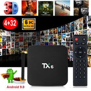 TX6 6K Android TV Box 4GB 32GB 2.4/5GHz Android 9.0 WiFi BLUETOOTH 4.1