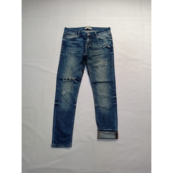 SOLD OUT❌ celana zara man jeans pria ripped sobek second