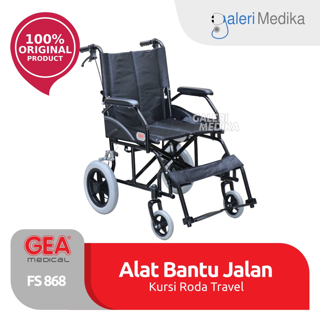 Kursi Roda Travel GEA FS 868 / FS-868 / FS868 - Travel Wheelchair (Khusus GOJEK)