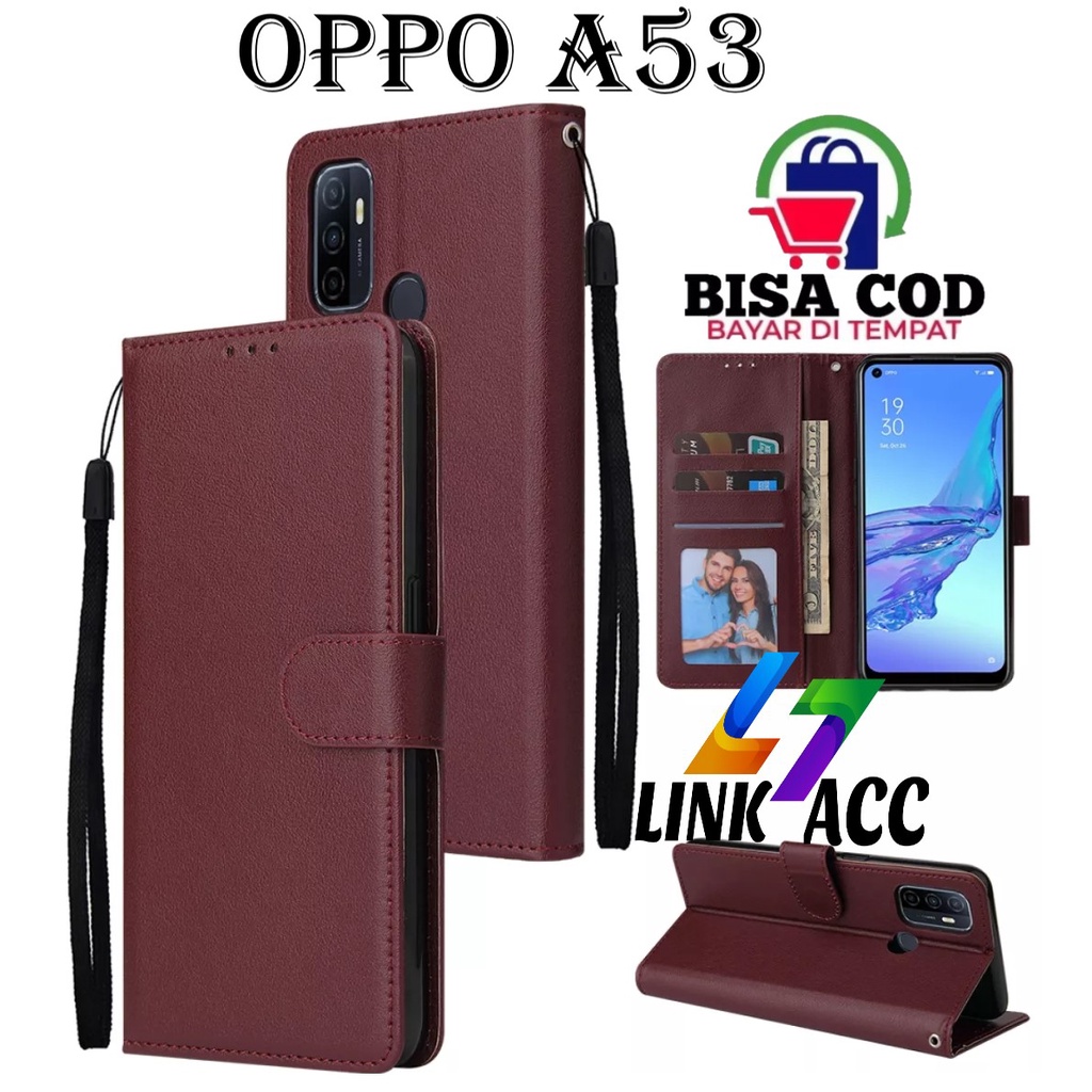 OPPO A53 / OPPO A33 FLIP LEATHER CASE PREMIUM-FLIP WALLET CASE KULIT UNTUK OPPO A53 / OPPO A33 -