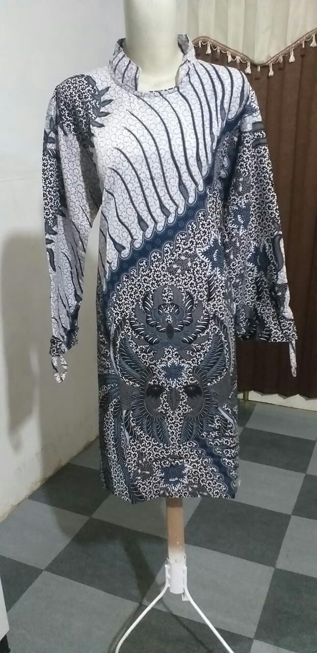 Tunik Batik Wanita Modern Terbaru Jumbo M L Xl Xxl Atasan Batik Wanita Seragam Murah Riskymabatik