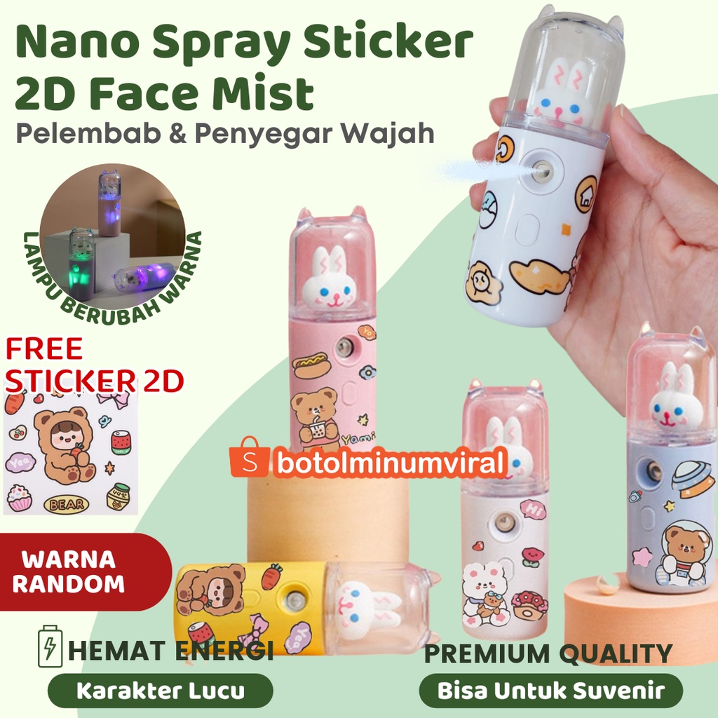 Nano Spray Wajah Muka Facial Mini Viral Murah Premium Face Mist Ori Face